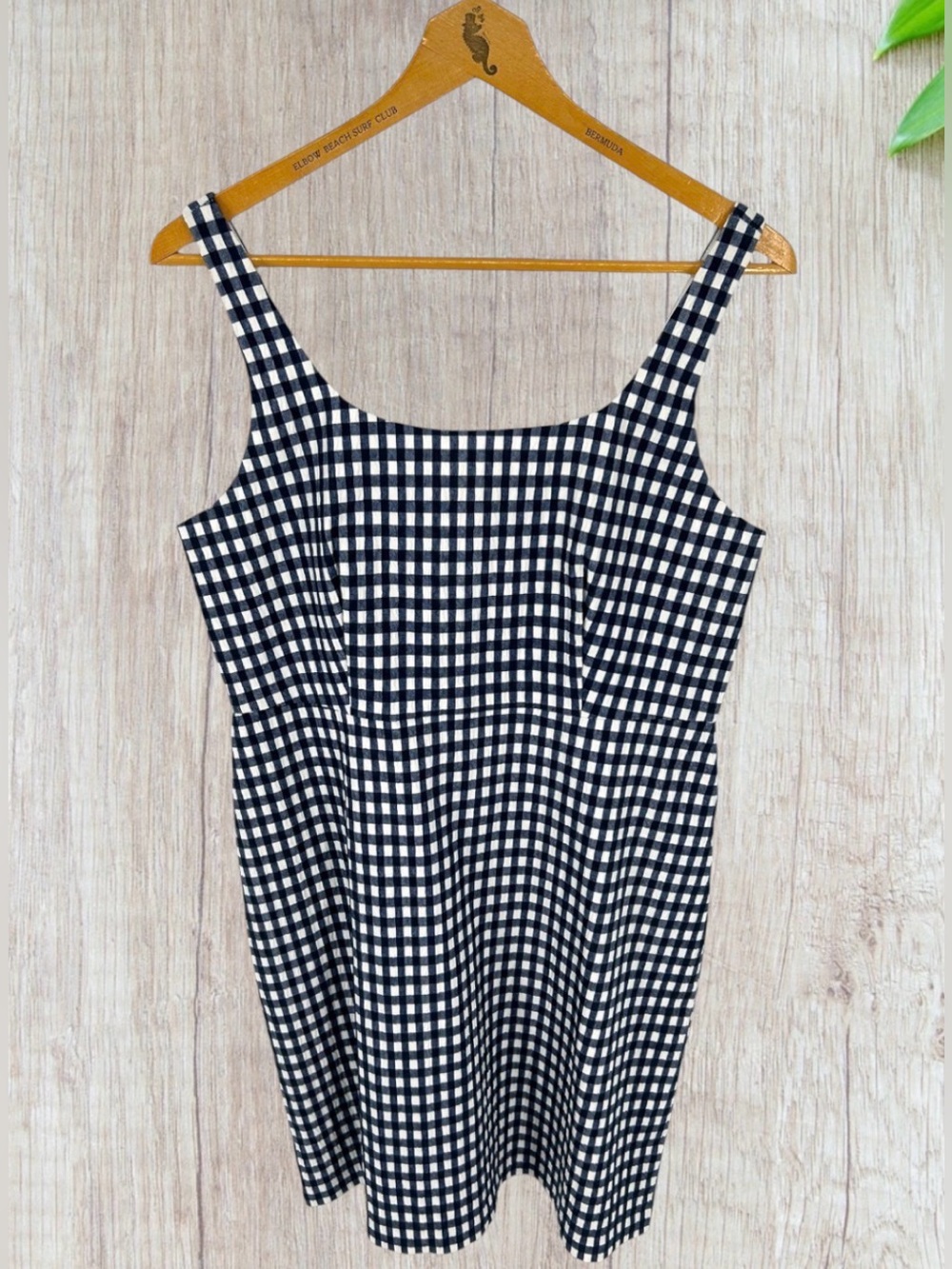 NWT J. Crew Navy and White Gingham Sleeveless Dress Women’s Size 16 NEW